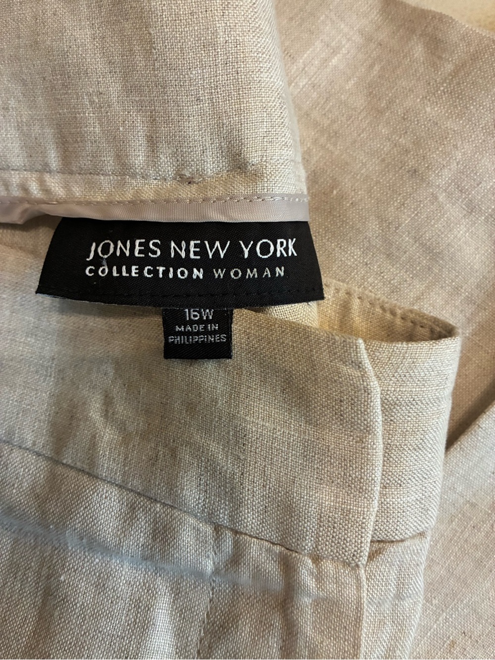 Jones New York Beige Linen pants